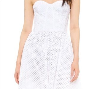 White Strapless Juicy Couture Eyelet Dress.